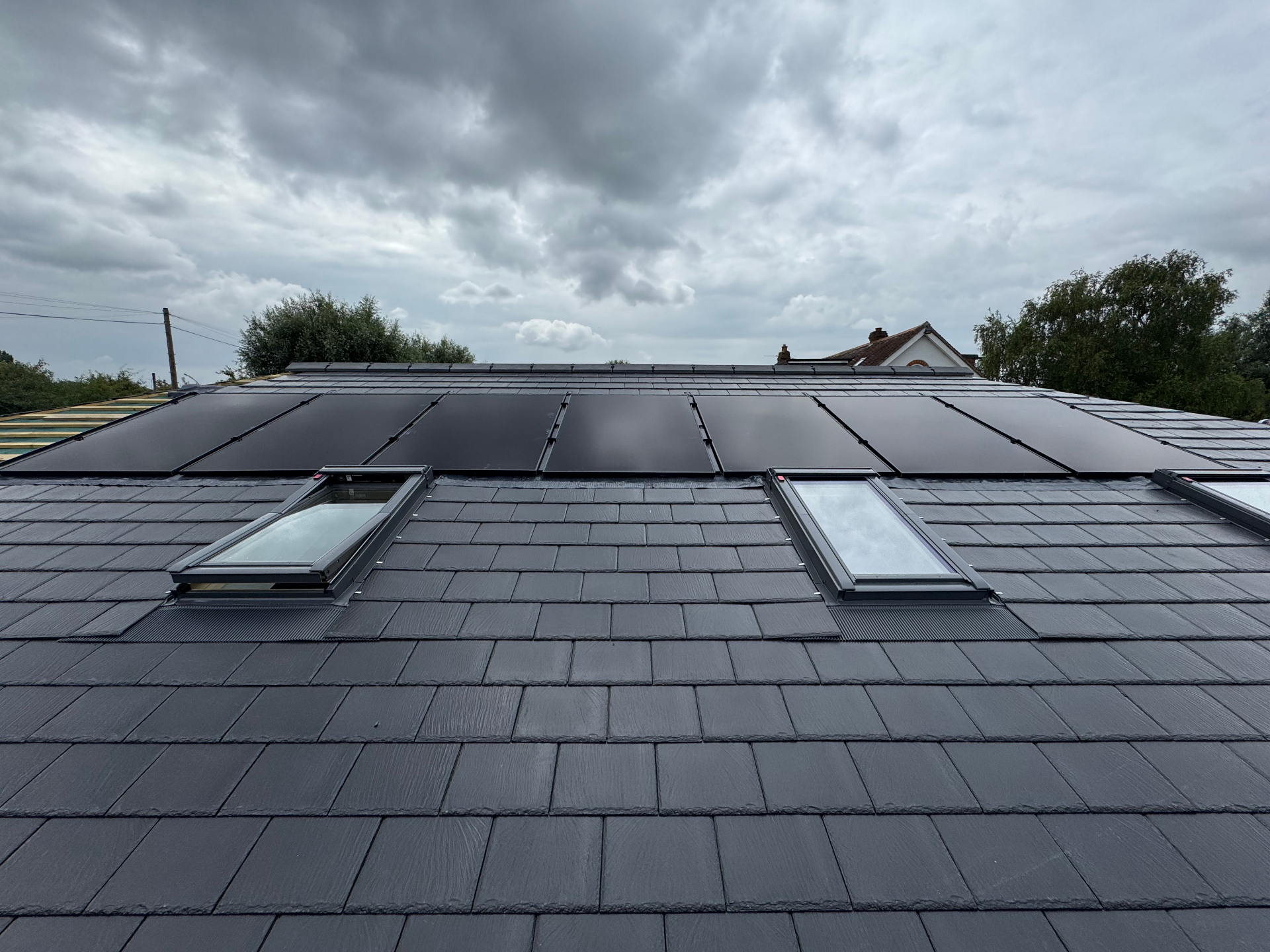 In-roof integrated solar PV system fitted in Chertsey, Surrey