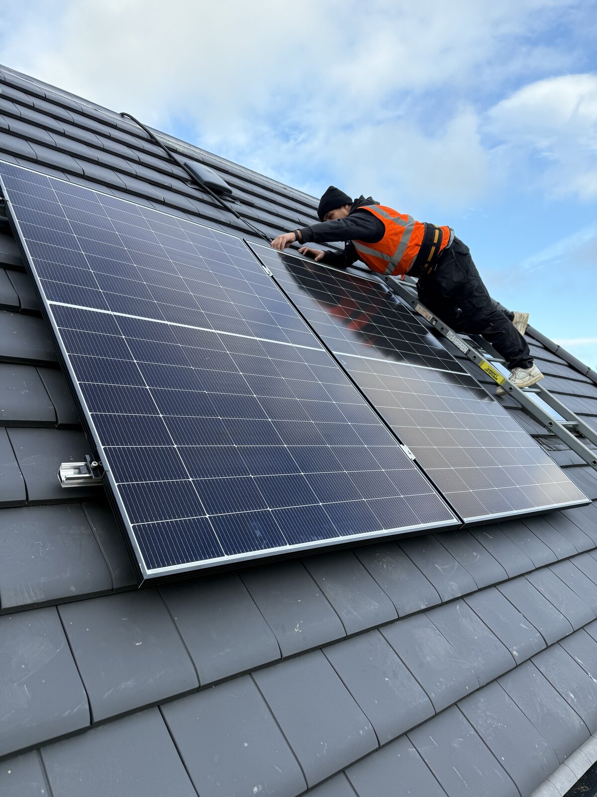 Solar panels installed on a period property roof in Greenwich, London